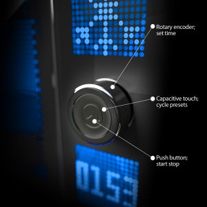 Dot matrix microwave showcase designed by WAACS